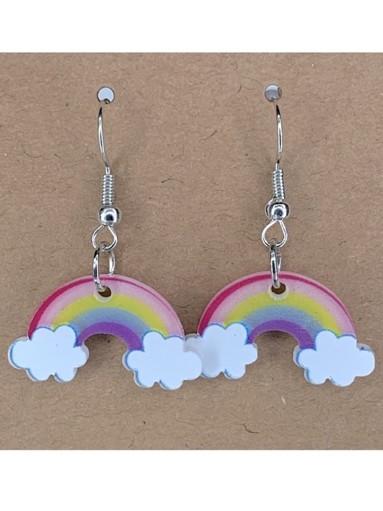 Fashion Jewelry Jewelry - Rainbow Mini Acrylic Dangle Earrings Fashion Jewelry